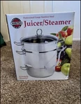 Steamer/juicer Stainless Steel Norpro 11QTS/10.4L, 4QTS/3.8L, 8.5QTS/8L New. Fixed Price $199.50.