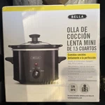 Bella 1.5QT Slow Cooker Mini Crock Pot Compact Cooking For Small Meals. Fixed Price $24.99.