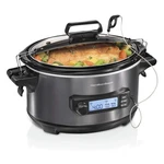 Slow Cooker 6 Quart Digital Programmable Lid Lock Temp Probe Hamilton Beach. Fixed Price $124.99.