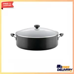 Farberware 14" Nonstick Family Pan With Glass Lid Aluminum Jumbo Cooker, Black. Fixed Price $42.99.