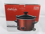 Chefstyle Red Black 2 Qt Manual With Three Settings Slow Cooker. Fixed Price $19.99.