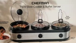 Chefman Triple Slow Cooker & Buffet Server. Fixed Price $64.99.