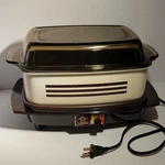Vintage West Bend Slo Cooker 84414 Electric Buffet Server Glass Lid Tested. Fixed Price $39.99.