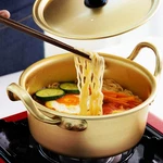 Korean Ramen Noodle Double Handle Design Yellow Aluminum Alloy Stockpot, Un. Fixed Price $36.43.