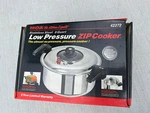 Retro Innova 8 Qt Stainless Steel Pressure Zip Cooker Double Lock Model 42272. Fixed Price $159.99.
