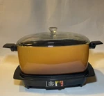 Vintage West Bend 6 Quart Slo-cooker Golden Yellow Ombre #5275 Clear Glass Lid. Fixed Price $29.97.