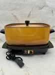Vtg Mcm 70S West Bend Automatic Slow Cooker 7645449F Autumn Gold Lid Works. Fixed Price $25.00.