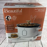 Beautiful 6 Qt Programmable Slow Cooker White Icing Drew Barrymore Chip. Fixed Price $39.99.