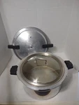 Vintage Mirro Matic M-0512 Qt Pressure Cooker Canner With Lid & Glass. Fixed Price $94.90.