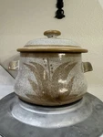 Vintage Stoneware Designs West Pottery W/ Lid Floral Decal Mcm 50S. Fixed Price $28.97.