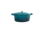 Crock-pot 109475.02 Artisan Quart Enameled Cast Iron Oval Dutch Oven In Teal. Fixed Price $78.49.