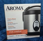 Aroma 8 Cup Rice Cooker Stainless Steel ARC-904SB: Digital Maker, Automatic. Fixed Price $31.20.