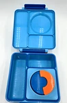 Box Omielife Bento Insulated 3 Compartment Lunch Thermos Blue Orange. Fixed Price $19.99.