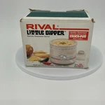Vtg Rival Little Dipper Mini Crockpot Southwest Style 3204 Made Usa Free Ship. Fixed Price $28.99.