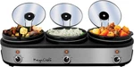 Elite 2.5QT Slow Cooker & Buffet Server With 3 Ceramic Pots - Silver/black. Fixed Price $98.99.