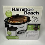 Slow Cooker Crock Pot Hamilton Beach 7 Quart Programmable With Party Dipper. Fixed Price $62.99.