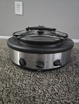 Farberware 104559 3-CROCK Round Slow Cooker 1.5 Quart Stainless Steel. Fixed Price $36.99.