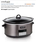Crock-pot 8 Qt Programmable Slow Cooker Digital Timer Auto Warm Black/silver. Fixed Price $49.00.