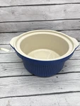 Rival Qt Crock Pot Stoneware Insert Bowl Server D-256-762 Blue With Lid. Fixed Price $15.58.