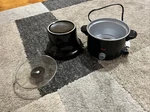 Mini Crock Pot Black. Fixed Price $15.00.