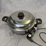 Electric Skillet 12" Multi-cooker New Era 16LP Cooking Pan Stainless Working. Fixed Price $59.95.