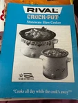 Vintage Rival Crock Pot Manual Stoneware Slow Cooker Recipes English French Usar. Fixed Price $9.99.