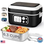 Dravel Electric Heated Lunch For Men 6.3 Cup 100W Cordless Food Warmer. Fixed Price $111.98.