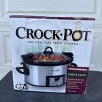 Crock-pot Programmable 7-QUART Mytime & Carry Slow Cooker, Stainless Steel. Fixed Price $64.95.