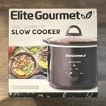 Elite Gourmet 3QT Slow Cooker MST-350B Black, Tempered Glass Lid, Dishwasher Sa. Fixed Price $32.64.