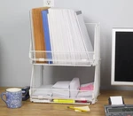 2-PACK Folding Stackable Baskets Wire Hanging Storage White Us. Fixed Price $34.08.