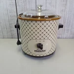 Vintage Rival Crock Pot Brown Plaid Lattice Quilted Slow Cooker 3.5 Qt 3100P Usa. Fixed Price $28.99.