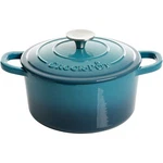 Crock Pot Artisan 3 Quart Teal Ombre Dutch Oven Enameled Cast Iron Cookware. Fixed Price $69.59.
