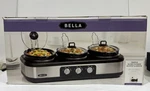 Bella Triple Slow Cooker Buffet Server Crock Pot. Fixed Price $80.00.