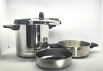 Magefesa 8.4QT & 3QT Stainless Steel Stove Top Pressure Cooker Pot Rapid Ii. Fixed Price $99.99.