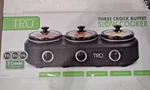 Tru Triple Buffet Server Set 1.5QT Removable BS-315R Euc. Fixed Price $17.99.