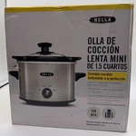 Bella 1.5 Qt Mini Slow Cooker Brushed Stainless Steel WJ-1500 New Box. Fixed Price $14.58.