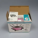 Fondue Set Throw Offer Electric Nostalgia Chocolate & Cheese Pot 8 Forks Colors. Fixed Price $45.00.