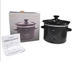 Cwc With Color Slow Cooker Model WSC1 Black Crock Pot W/ Glass Lid Open Box. Fixed Price $24.74.