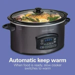 Hamilton Beach 6 Qt Programmable Slow Cooker, Defrost Function, Temperature Prob. Fixed Price $45.04.