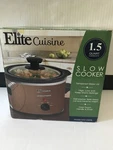 Elite Cuisine Slow Cooker 1.5 Quart Football Model MST-250FB. Fixed Price $15.99.