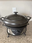 Crock Pot Versaware Rival Slow Cooker SC7500 Brown Qt Silver Base W/rack. Fixed Price $105.00.