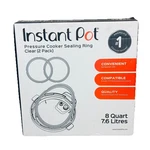 2 Pack Sealing Ring 8-QT Instant Pot Pressure Cooker Bpa-free Clear Sealed. Fixed Price $29.90.