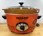 Vtg Orange & Brown Rival Model 3350/2 Crock Pot Slow Cooker Retro 70'S - Qt. Fixed Price $34.99.