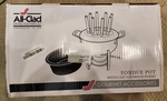 New/open Box - Williams Sonoma All Clad Aluminum Insert Fondue Set Free Shipping. Fixed Price $120.00.