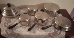 Revere Ware 1801 Stainless Steel Tri-ply Pots Pc Set 1QT,1.5QT,2QT, 4.5QT, 9IN. Fixed Price $135.95.