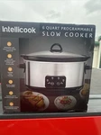 Intellicook Slow Cooker 6QT Black Stainless Programmable Multiple Settings. Fixed Price $39.75.