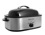 West Bend 20QT Roaster Oven With Rack And High Dome Lid Stainless Steel. Fixed Price $74.99.