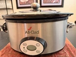 All-clad 6.5 Qt Slow Cooker AC-65EB Stainless Steel Ceramic Insert & Lid. Fixed Price $85.00.