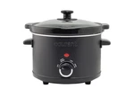 Courant 2.5 Qt. Slow Cooker, Multiple Settings, Ceramic Bowl, Red Stainless-used. Fixed Price $22.97.