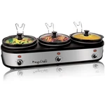 Megachef Slow Cooker 7.5QT Stainless Steel 3-CROCKS Keep Warm 3-HEAT Settings. Fixed Price $87.16.